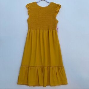 Nanette Lepore Flutter Sleeve Midi Dress Women’s Size 14 Mango Mojito